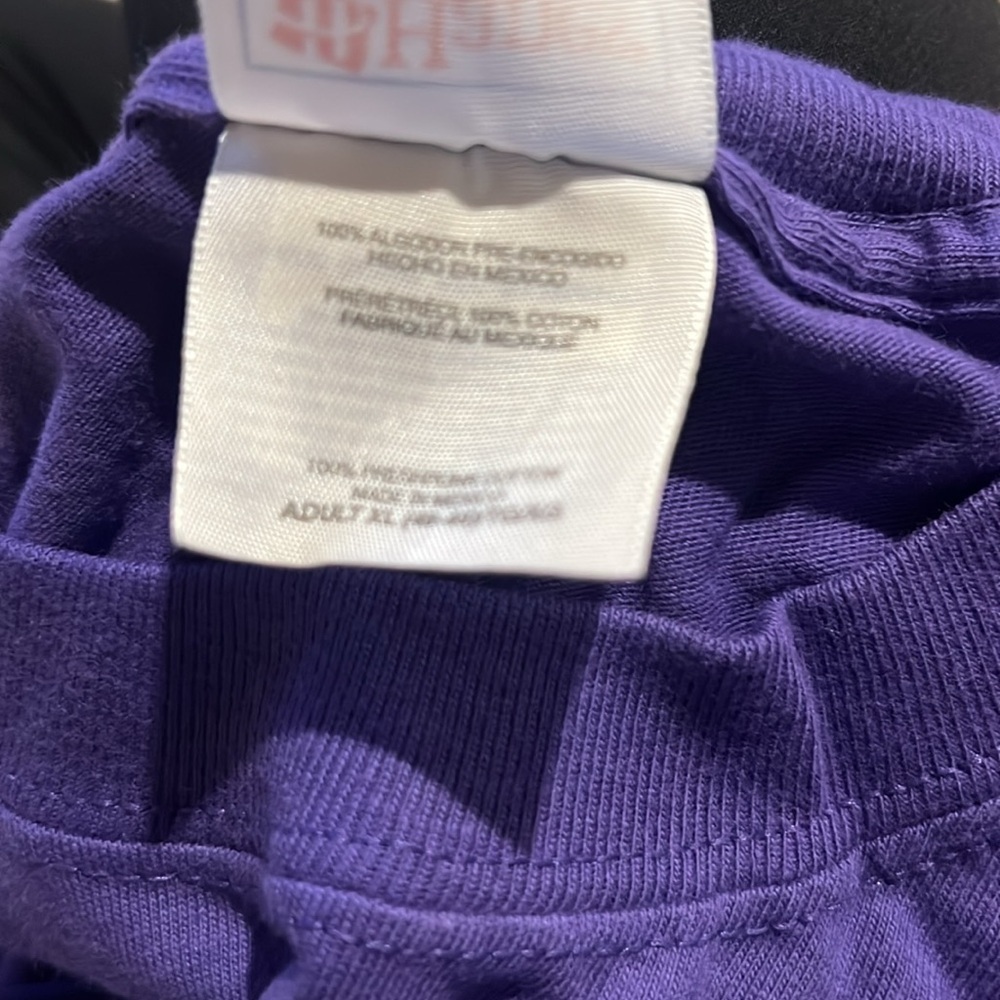 Old Woman Red Hat Short Sleeve Purple Hanes Beefy-T T-Shirt Size XL - Picture 5 of 6
